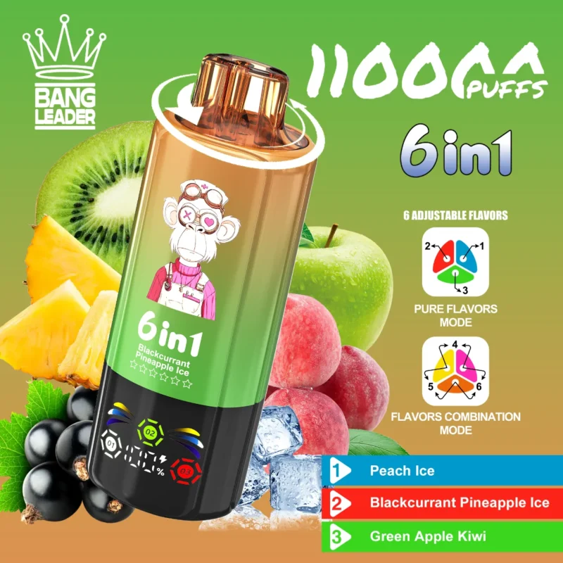dh-vape-eu-warehouse-bang-leader-110k-peach-ice-&-blackcurrant-pineapple-ice-&-green-apple-kiwi