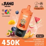 dhvape-bang-leader-450k-bouffées-15-en-1-arômes-de-vapotage-myrtille-glacée-pêche-mangue-pastèque-passion-kiss-melon-pomme